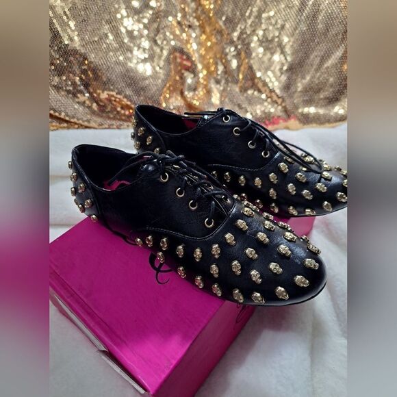 NIB Abbey Dawn Tough Crowd Oxford BLACK - Picture 3 of 9